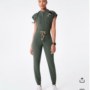 Figs Olive Green Utility Jumpsuit